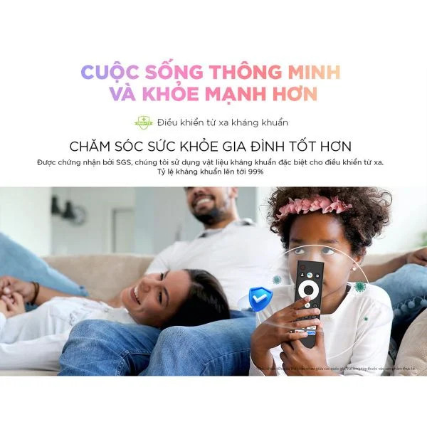Google Tivi Coocaa 55Y73 4K 55 inch Remote Nano Bạc
