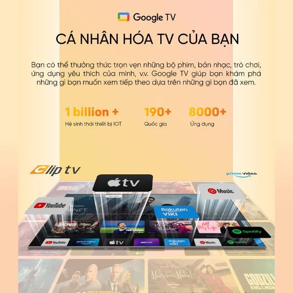Google Tivi Coocaa 55Y73 Pro 4K QLED 55 inch Google TV