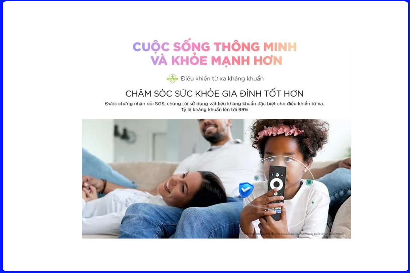 Google Tivi Coocaa 85Y73 4K 85 Inch - remote kháng khuẩn