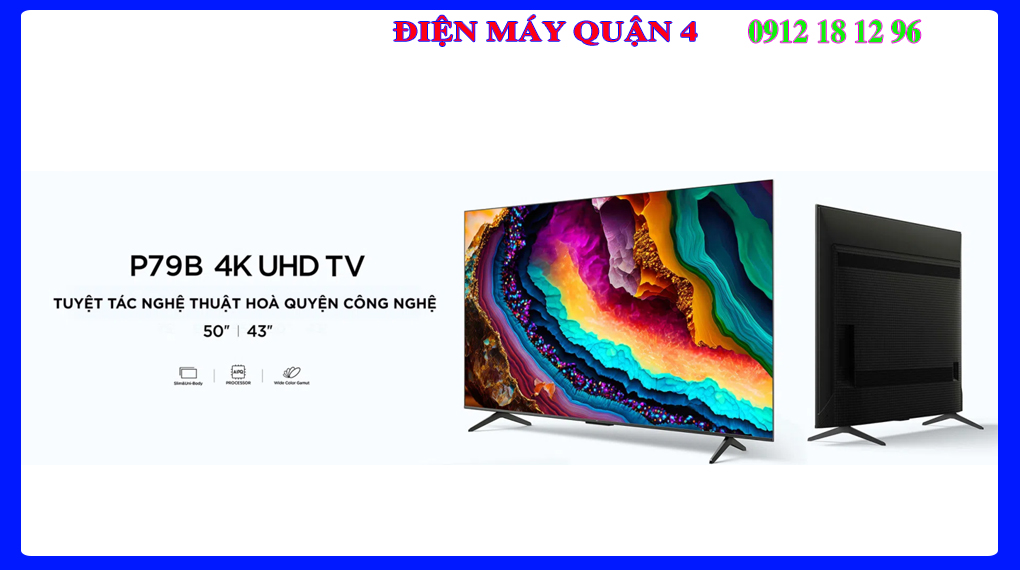 Google TV TCL 4K 75 inch 75P79B Pro 4K UHD