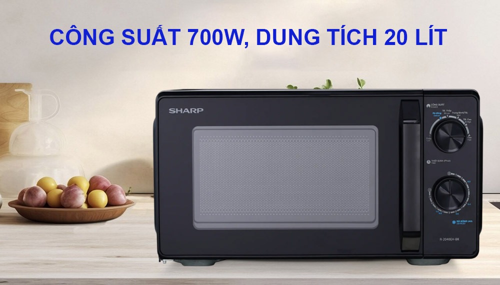 Lò vi sóng Sharp 20 lít R-2040EH-BK Lò vi sóng Sharp 20 lít R-2040EH-BK