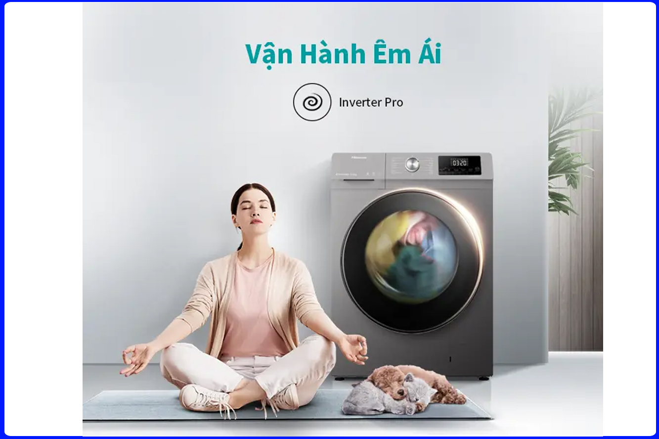 Máy Giặt Hisense WFQA1043BT 10.5 kg inverter Pro thông minh