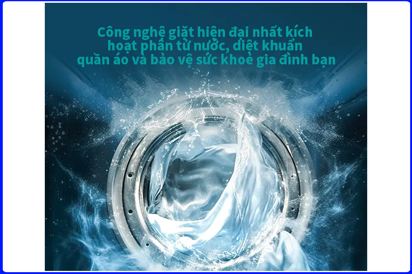 Máy Giặt Hisense WFQA1043BT 10.5 kg với công nghệ kích hoạt phân tử nước 1.0