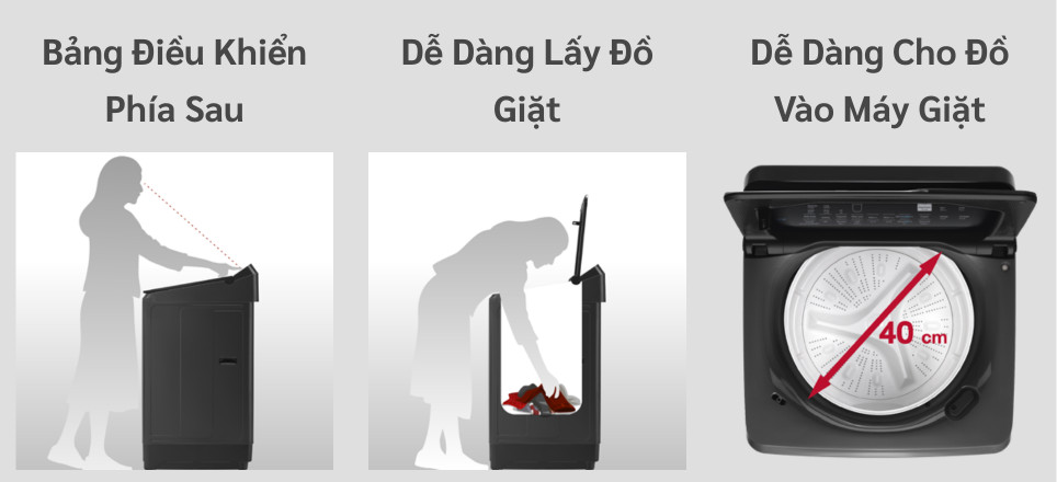 Máy Giặt Hitachi LTL H0MVW0T 10.5 kg Inverter Thiết Kế Dễ Dàng Lấy Đồ Giặt
