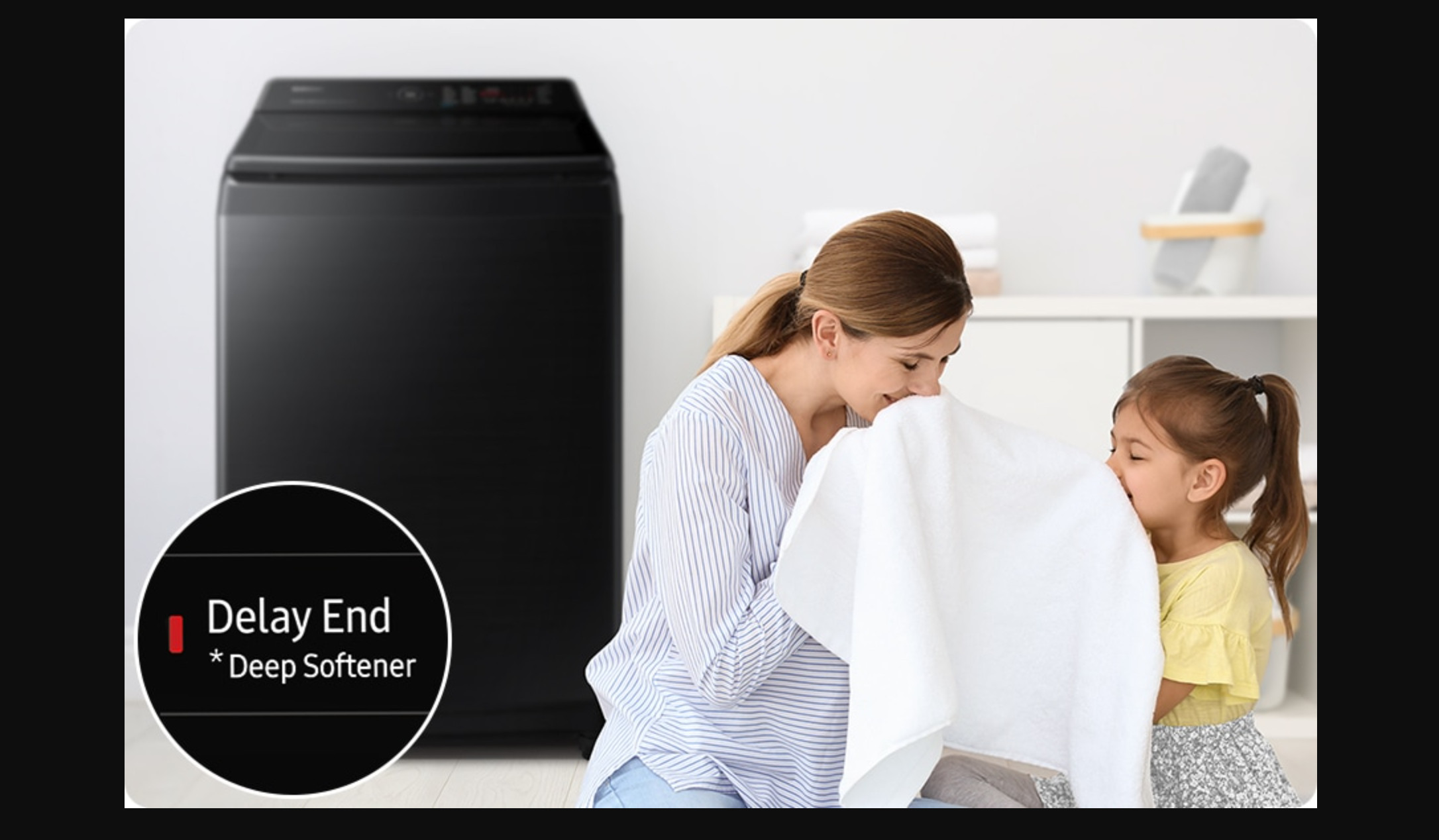 Máy Giặt Samsung Ecobubble Inverter 17 kg WA17CG6442BDSV Chế Độ Giặt Deep Softener