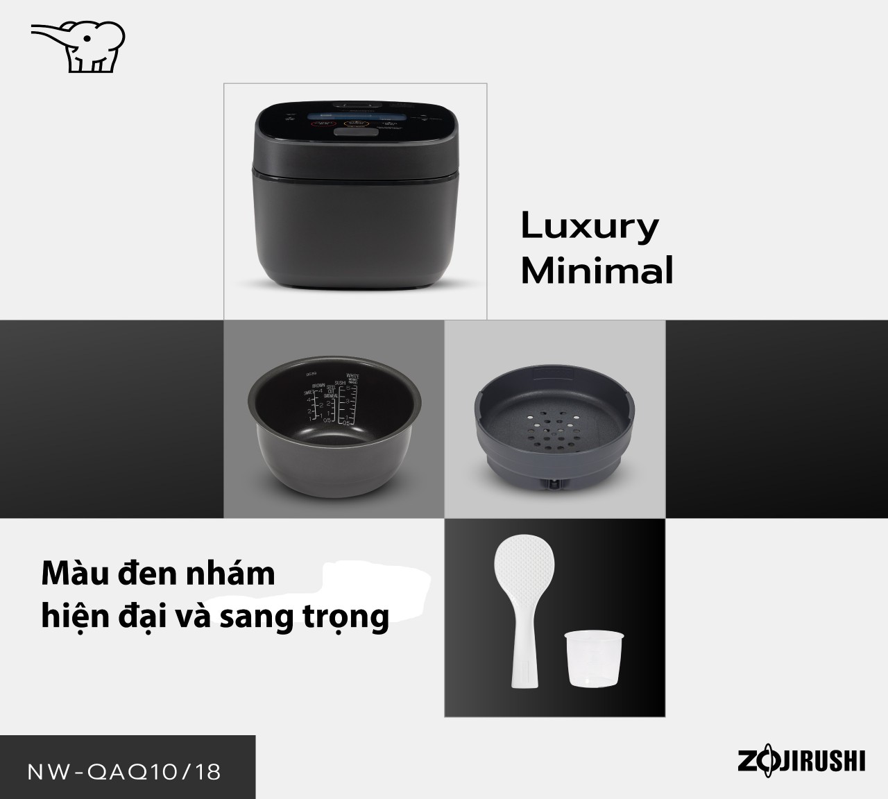 Nồi Cơm Điện Cao Tần IH Zojirushi 1 Lít NW-QAQ10