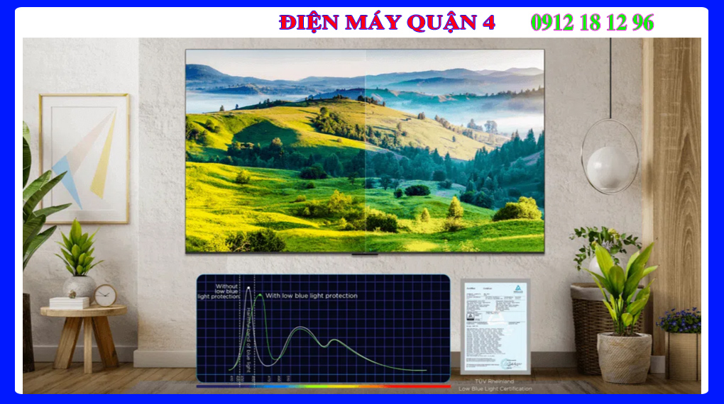 TCL 50P755 Google Tivi 4K 50 Inch Ánh Sáng Xanh Thấp