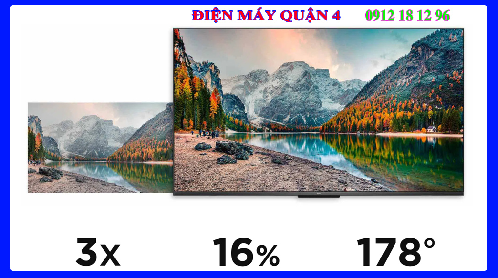 TCL 50P755 Google Tivi 4K 50 Inch T-SCREEN