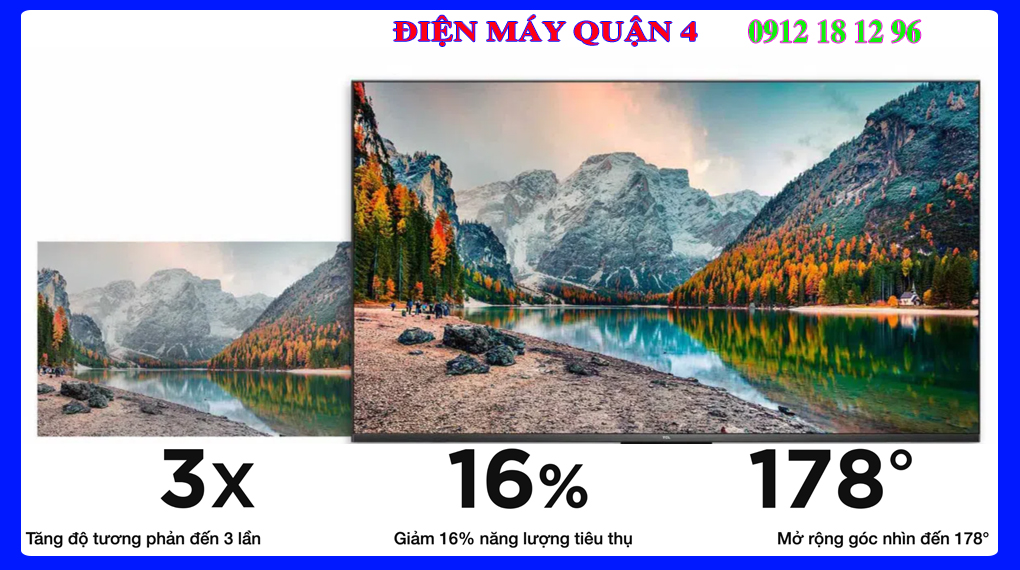 TCL 55P79B Pro Google Tivi  4K 55 inch Tăng Cường Bóng