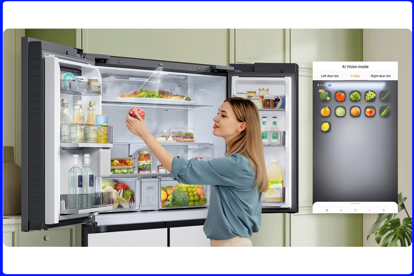 Tủ lạnh Samsung Inverter 636 Lít RF65DB990012SV - AI Vision Inside