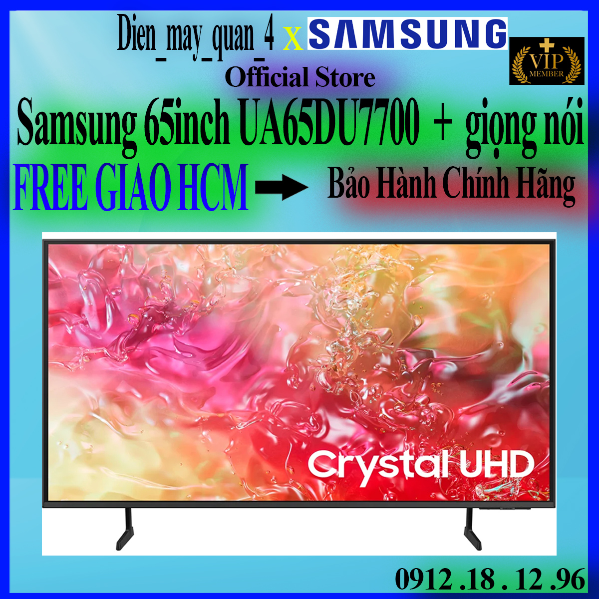 Smart Tivi Samsung 4K 65 Inch UA65DU7700