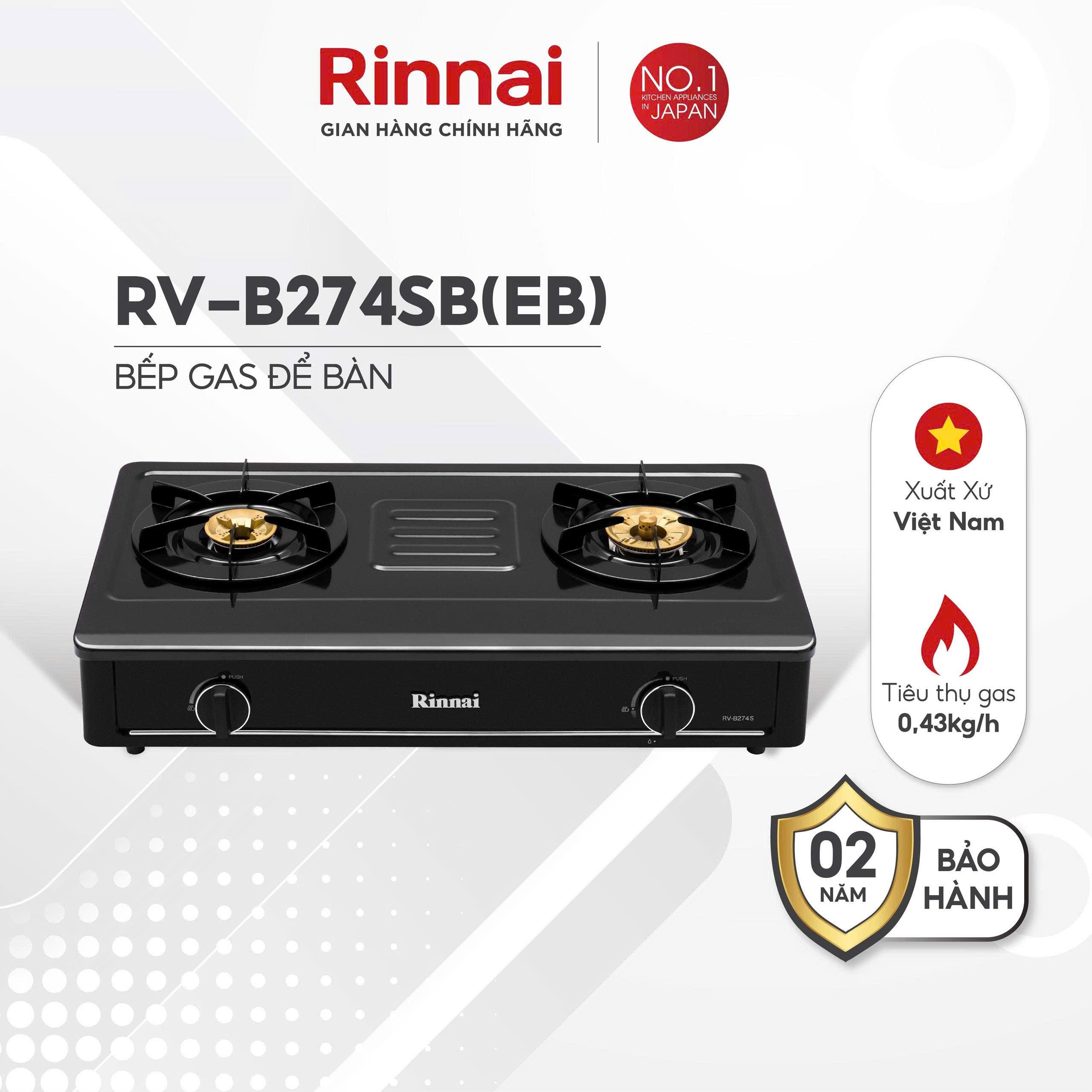Bếp gas dương Rinnai RV-B274SB(EB)