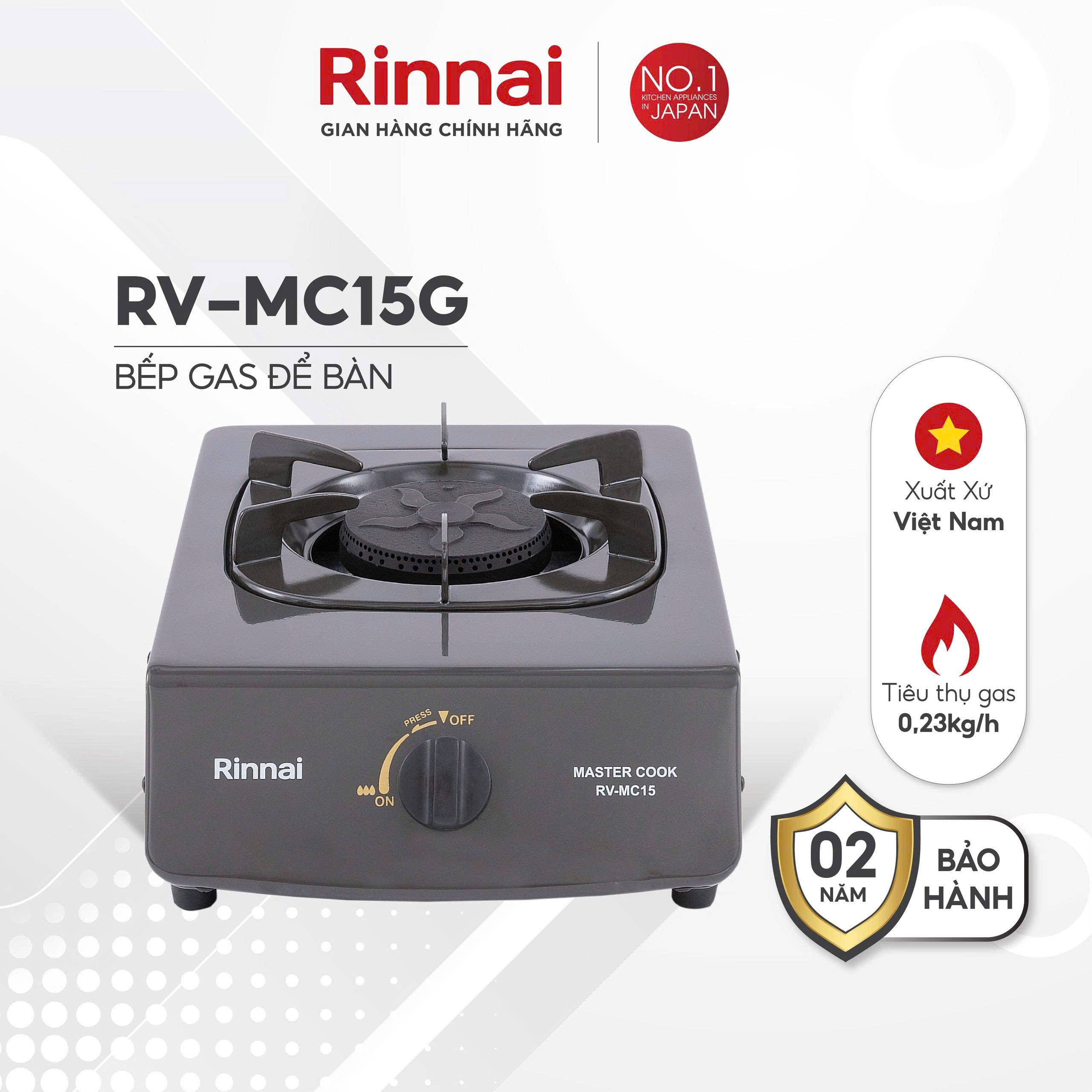 Bếp gas dương Rinnai RV-MC15G