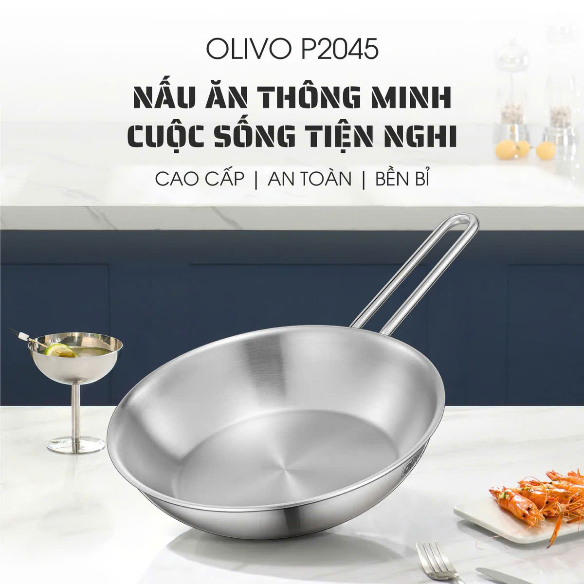 CHẢO INOX OLIVO P2045