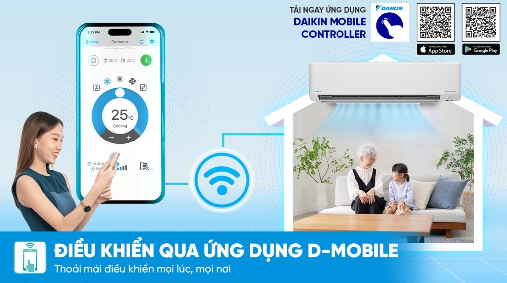 Máy lạnh Daikin Inverter 3 HP FTKM71AVMV
