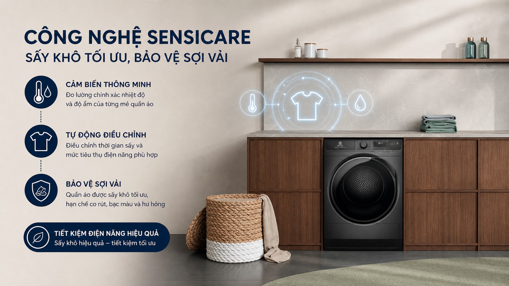 Máy sấy bơm nhiệt Electrolux 8 kg EDH803J5SCR Máy sấy bơm nhiệt Electrolux 8 kg EDH803J5SCR