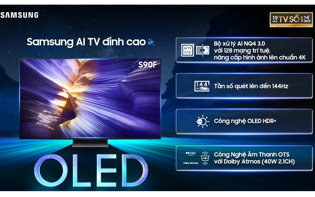 Smart Tivi Samsung OLED 4K Vision AI 83 Inch 83S90FA