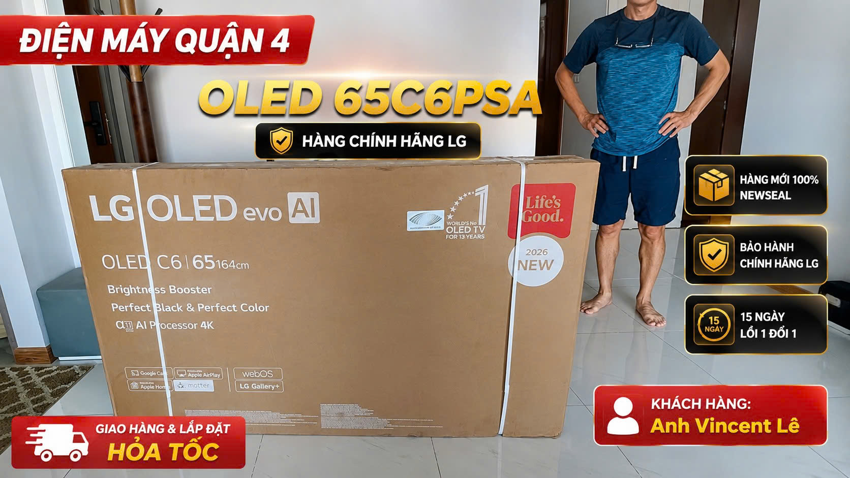 Smart TV LG C6 4K 65 Inch OLED 65C6PSA