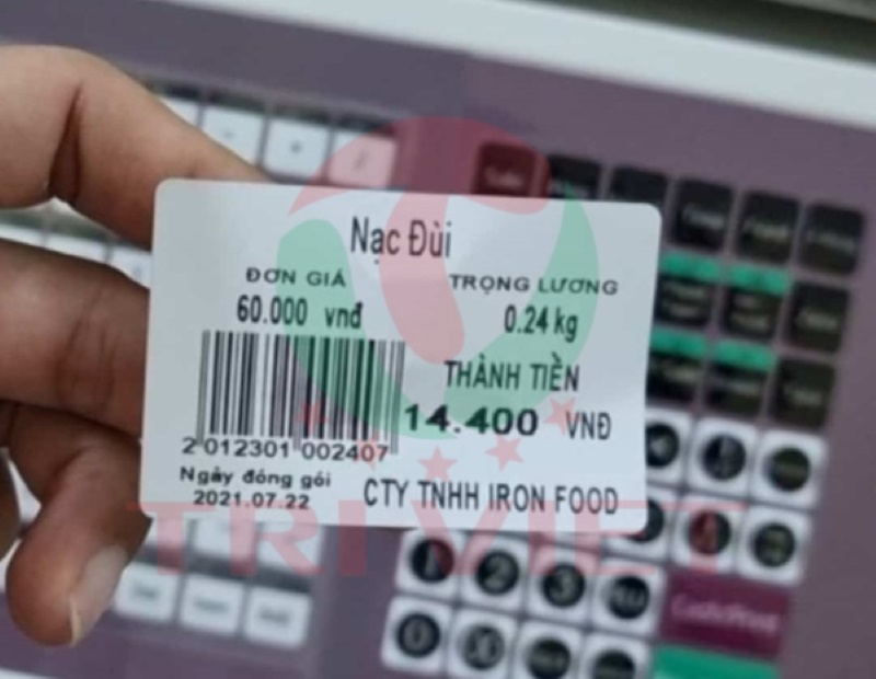 Cân điện tử mã vạch cho phép tùy chỉnh mẫu tem nhãn theo nhu cầu