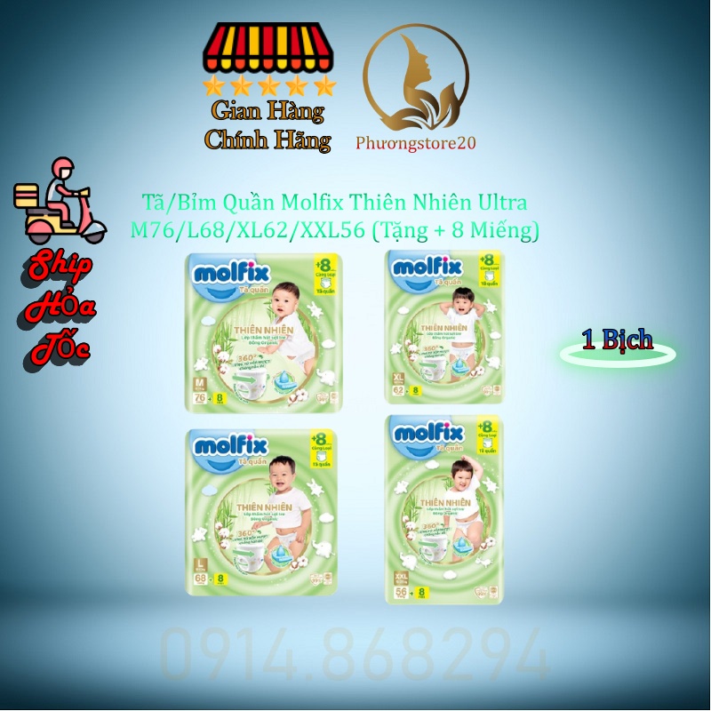 Tã dán Molfix XL (62+2) Super Jumbo