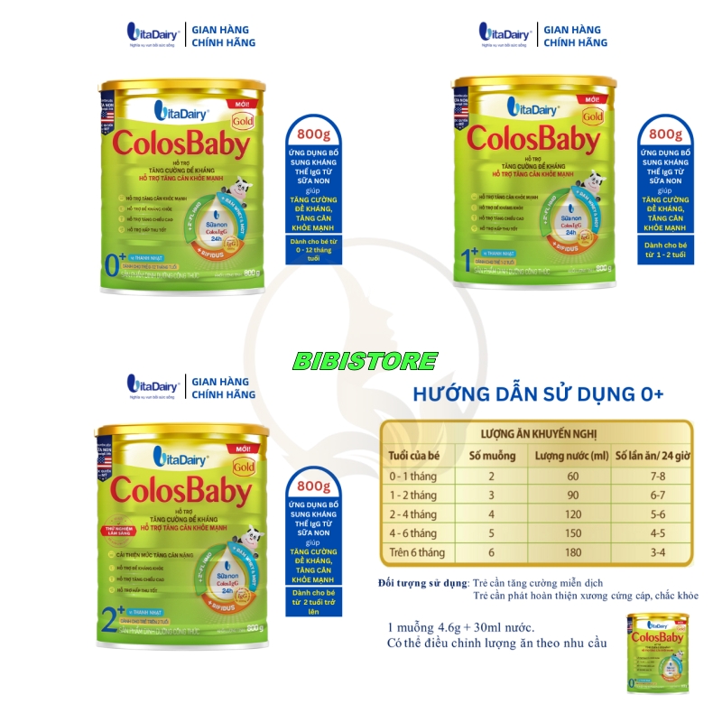 Colosbaby Gold 800g_Vị thanh nhạt (Mới)