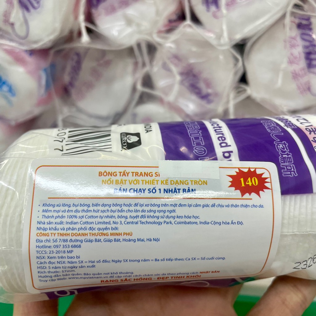 Bông tẩy trang Misaki 150 miếng