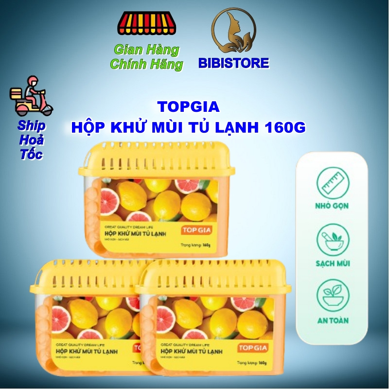 Hộp khử mùi tủ lạnh TopGia 160g