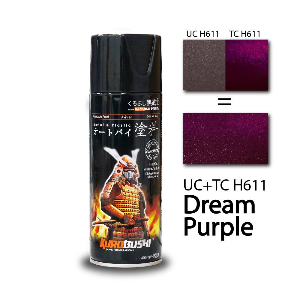 Hướng dẫn sơn Samurai Honda – Màu tím Dream UCH611* + TCH611** Hướng dẫn sơn Samurai Honda – Màu tím Dream UCH611* + TCH611**