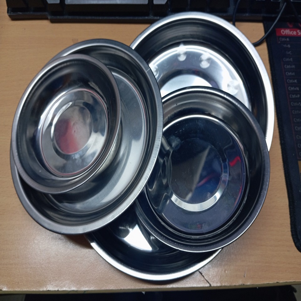 Đĩa ( Dĩa ) tròn inox dày từ tính, sáng bóng