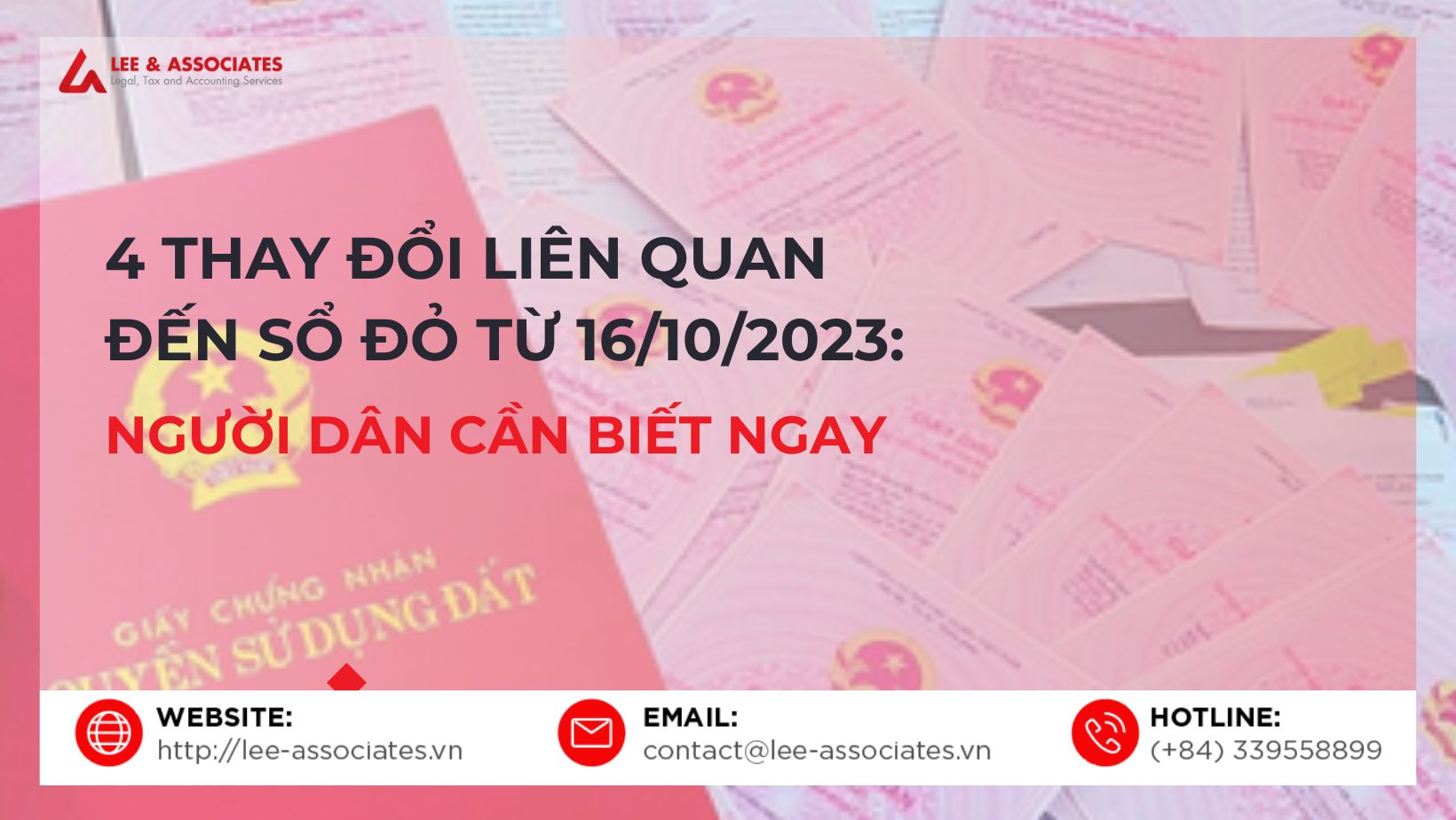 4 THAY ĐỔI LIÊN QUAN ĐẾN SỔ ĐỎ TỪ 16/10/2023: NGƯỜI DÂN CẦN BIẾT NGAY