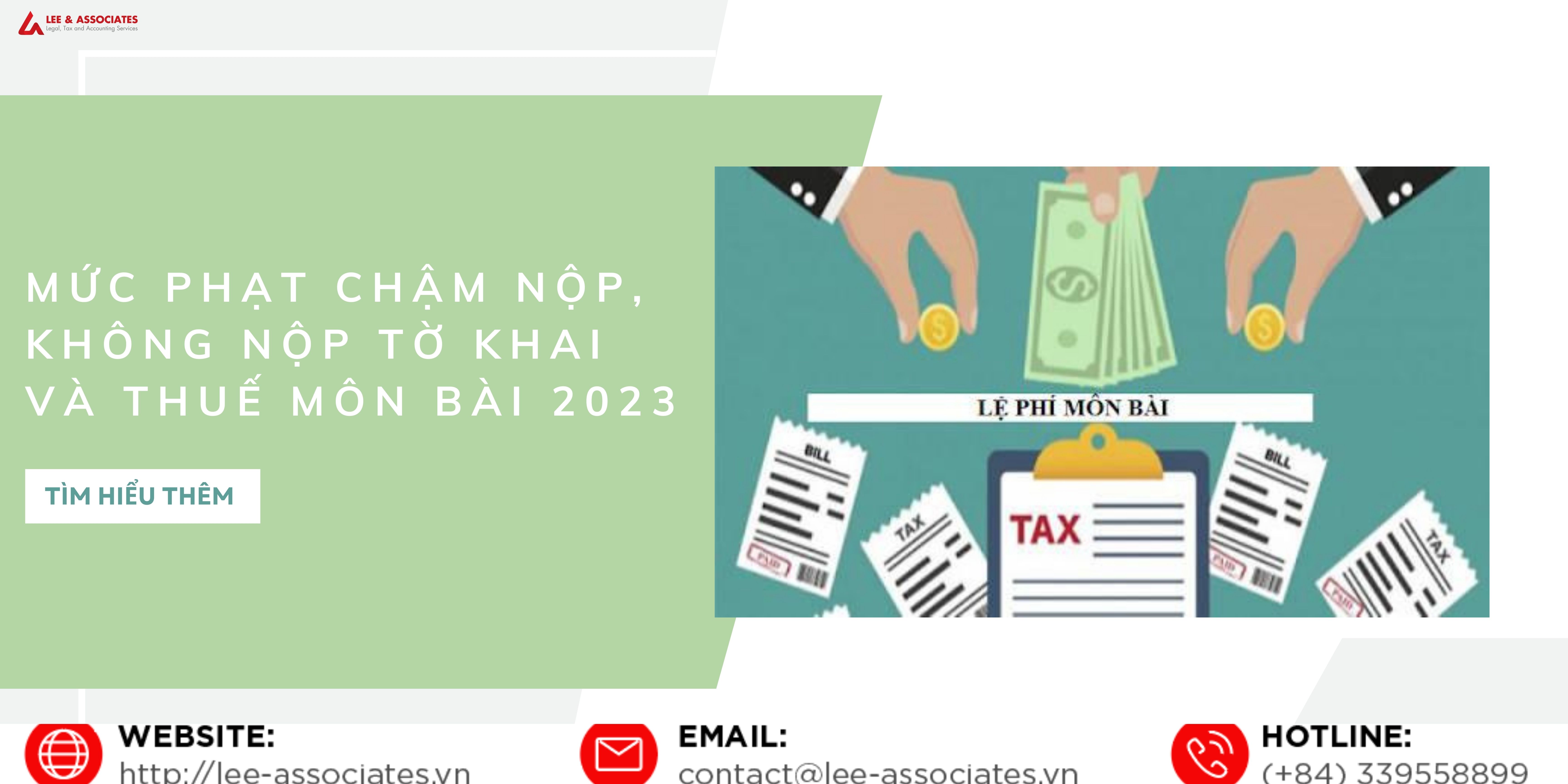 MỨC PHẠT CHẬM NỘP, KHÔNG NỘP TỜ KHAI VÀ THUẾ MÔN BÀI 2023