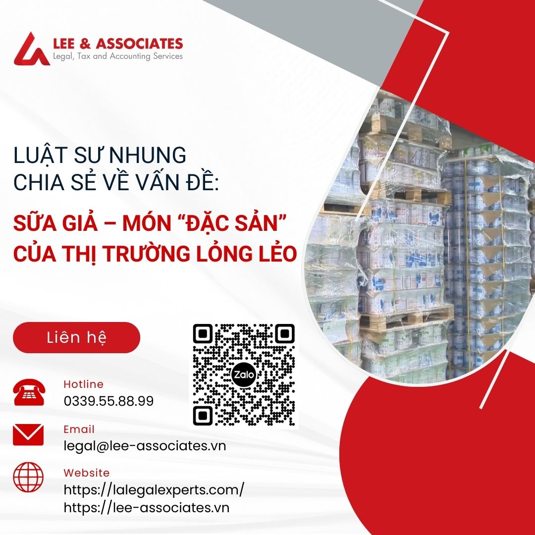 LUẬT SƯ NHUNG CHIA SẺ QUAN ĐIỂM VỀ VẤN ĐỀ: SỮA GIẢ - MÓN 