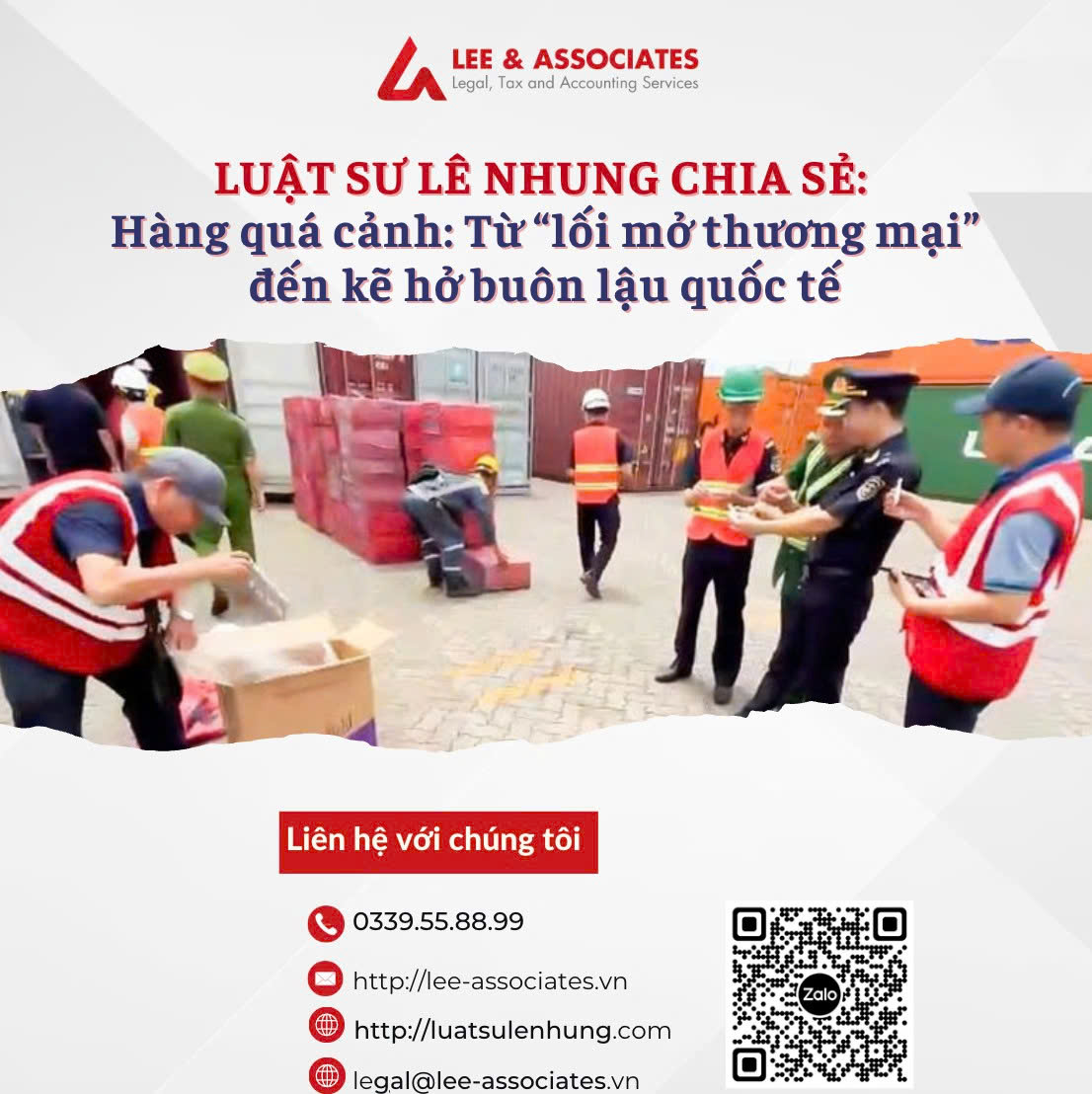 LUẬT SƯ NHUNG CHIA SẺ QUAN ĐIỂM VỀ VẤN ĐỀ : HÀNG QUÁ CẢNH: TỪ “LỐI MỞ THƯƠNG MẠI” ĐẾN KẼ HỞ BUÔN LẬU QUỐC TẾ
