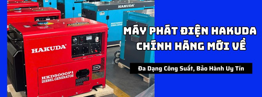 Máy Phát Điện Hakuda Chính Hãng Mới Về – Đa Dạng Công Suất, Bảo Hành Uy Tín