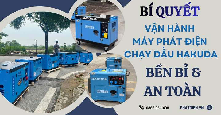 Bí Quyết Vận Hành Máy Phát Điện Chạy Dầu Hakuda Bền Bỉ & An Toàn