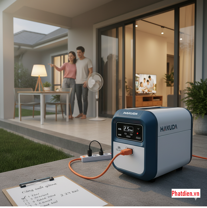 Bí quyết chọn máy phát điện Hakuda phù hợp cho gia đình bạn