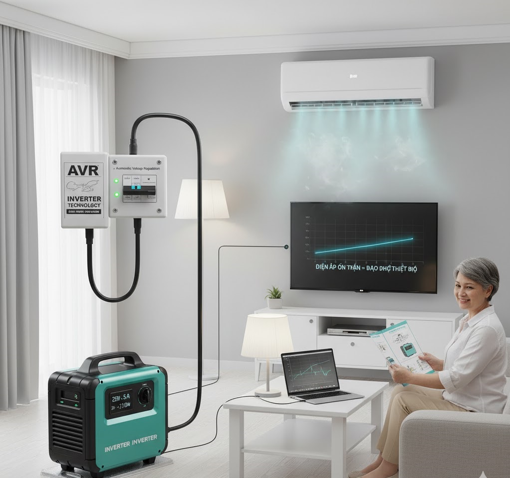 Bí quyết chọn máy phát điện để kéo điều hòa không bị quá tải