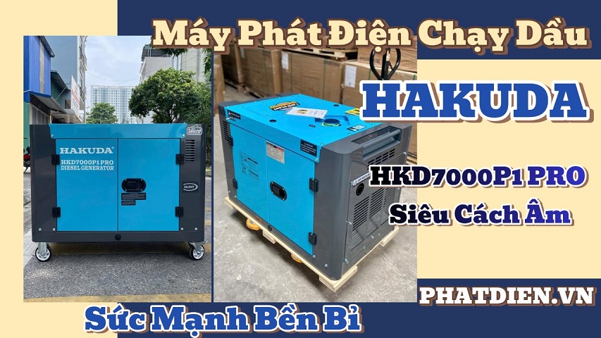 Khám phá Sức Mạnh Bền Bỉ: Máy Phát Điện Chạy Dầu 7KW HAKUDA HKD7000P1 PRO Siêu Cách Âm