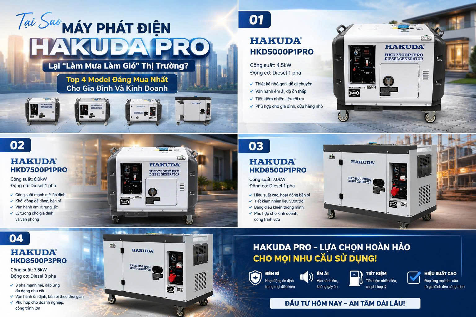 Tại Sao Máy Phát Điện HAKUDA PRO Lại 