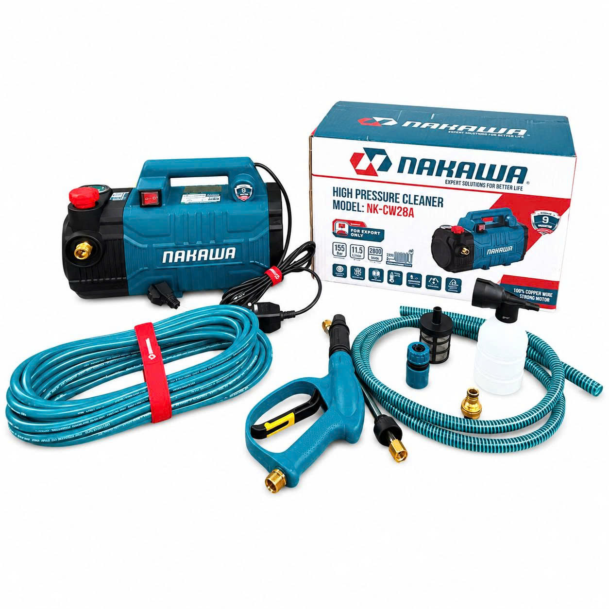 Máy Rửa Xe Nakawa 2800W NK-CW28A Có Chỉnh Áp
