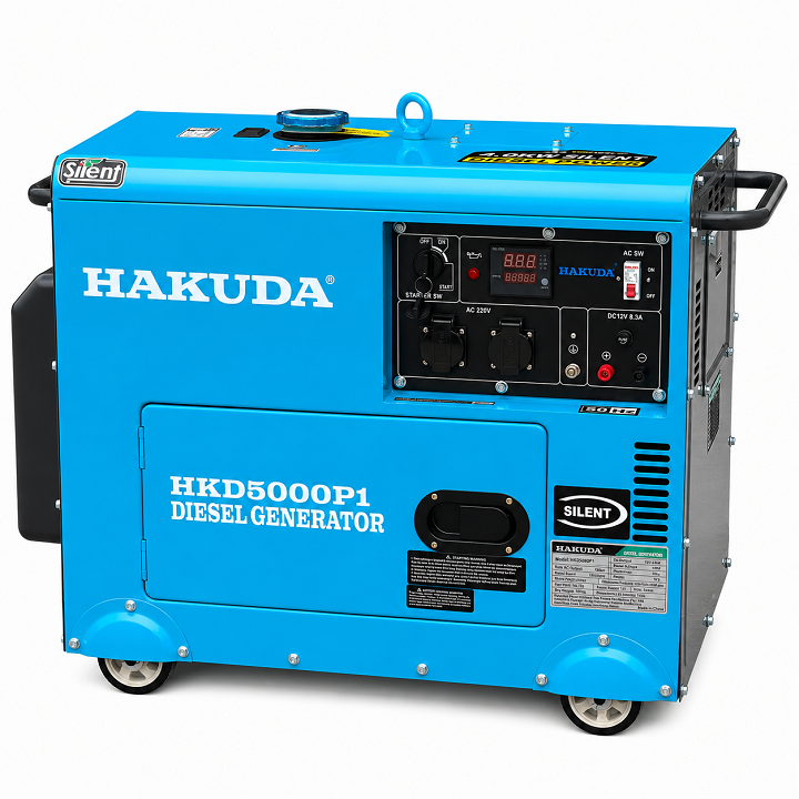 Máy Phát Điện Chạy Dầu Hakuda 5KW HKD5000P1