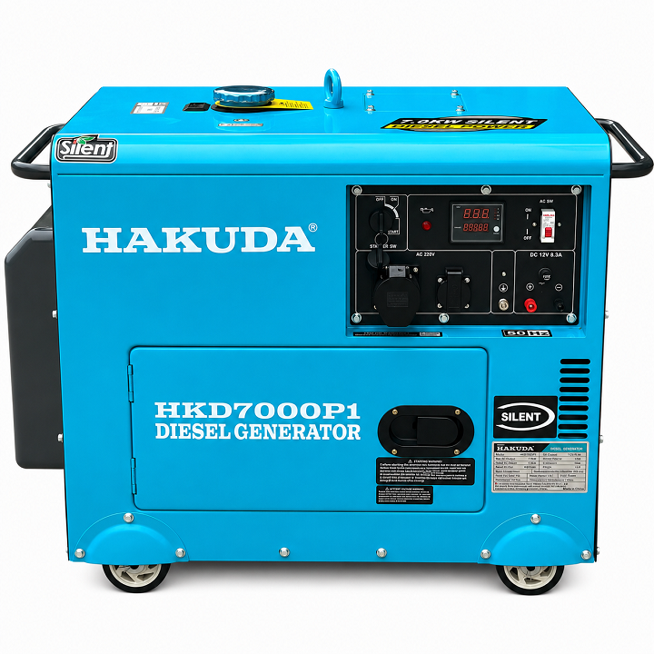 Máy Phát Điện Chạy Dầu HAKUDA 7KW HKD7000P1