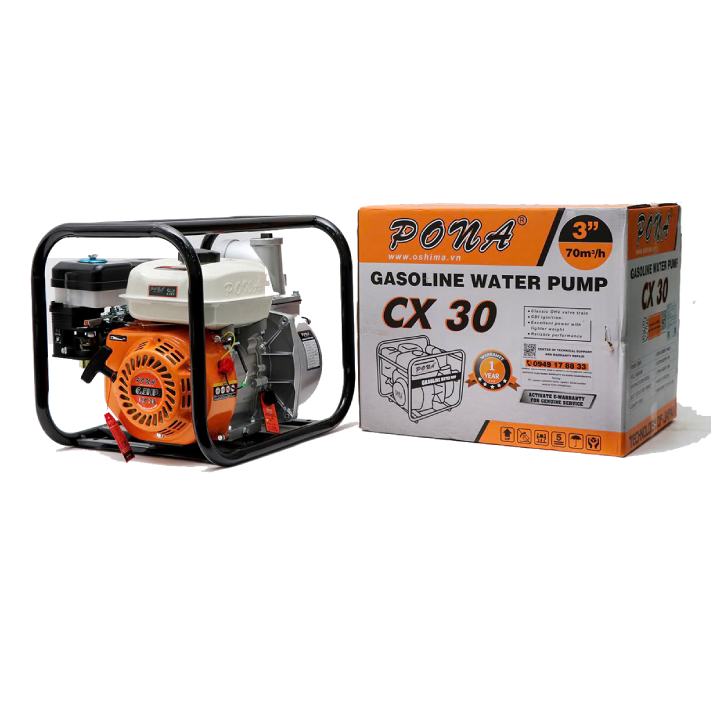 Máy Bơm Nước Chạy Xăng  6.5Hp Pona CX30 Họng 80