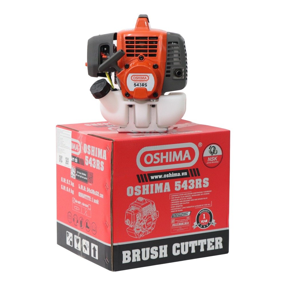 Máy Cắt Cỏ OSHIMA 543RS 1.65KW Cam Xám 2 Thì