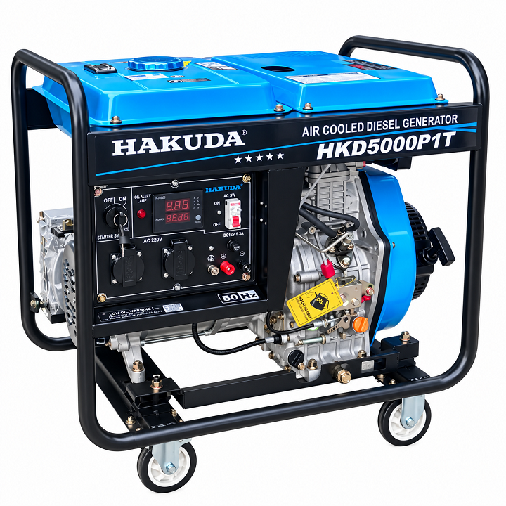 Máy Phát Điện Chạy Dầu 5KW HAKUDA HKD5000P1T