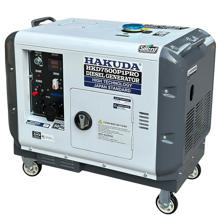 Máy Phát Điện Chạy Dầu 7KW HAKUDA HKD7500P1PRO Siêu Cách Âm