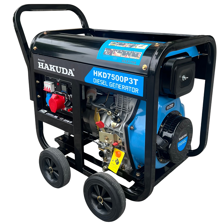 Máy Phát Điện Chạy Dầu Hakuda 7KW 3 Pha HKD7500P3T