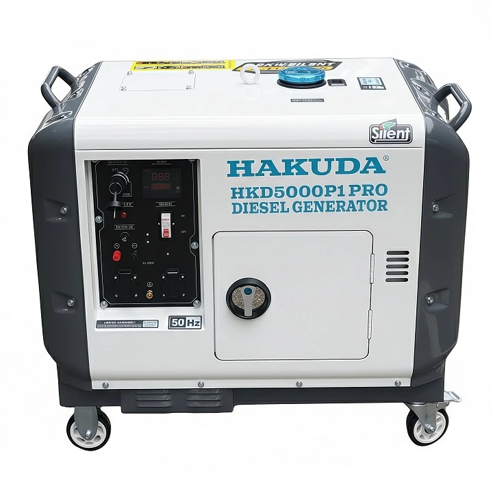 Máy Phát Điện Chạy Dầu Hakuda 5KW HKD5000P1PRO Siêu Cách Âm