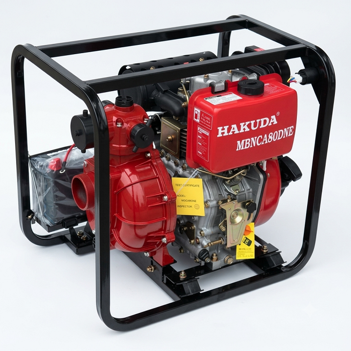 Máy Bơm Nước Chạy Dầu Cao Áp 10HP Hakuda MBNCA80DNE