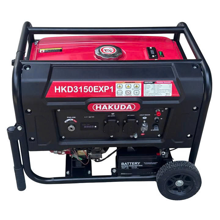 Máy Phát Điện Chạy Xăng 3KVA Hakuda HKD3150EXP1 Đề Điện